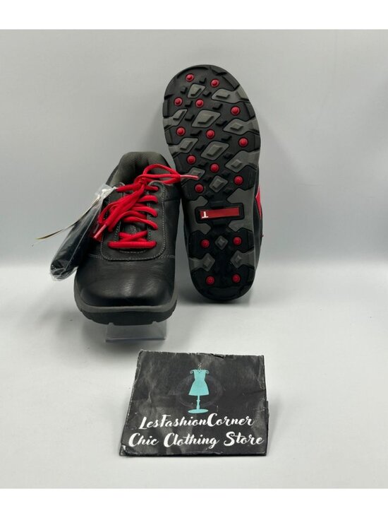 NWT True Linkswear Men\'s Black Leather Proto Lace-Up Golf Shoes Size 8.5 3569 main image 11